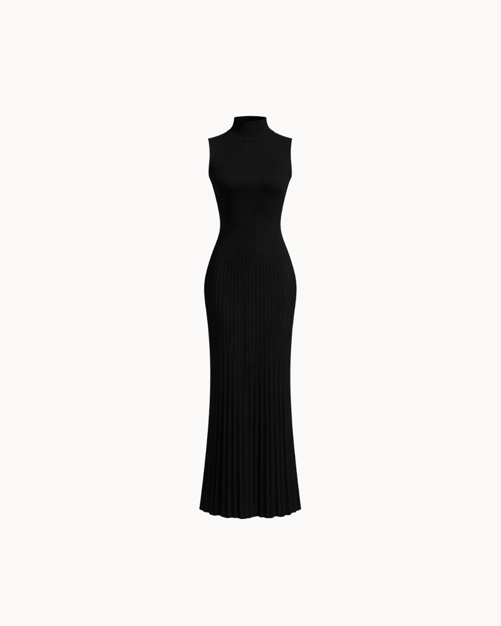 Robe col roulé Serena - Noir