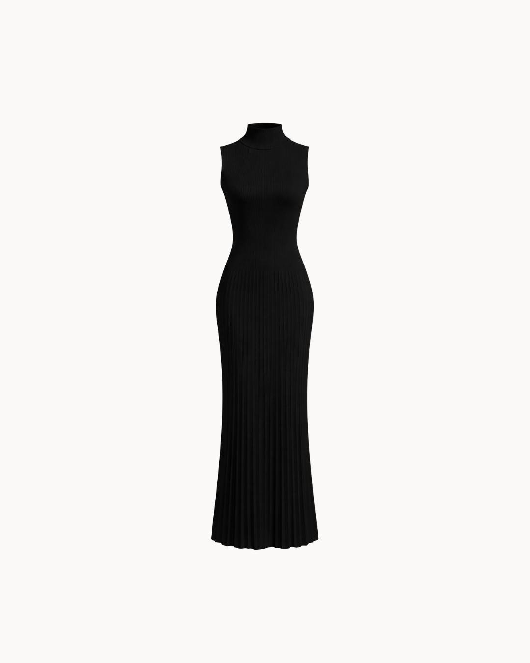 Robe col roulé Serena - Noir