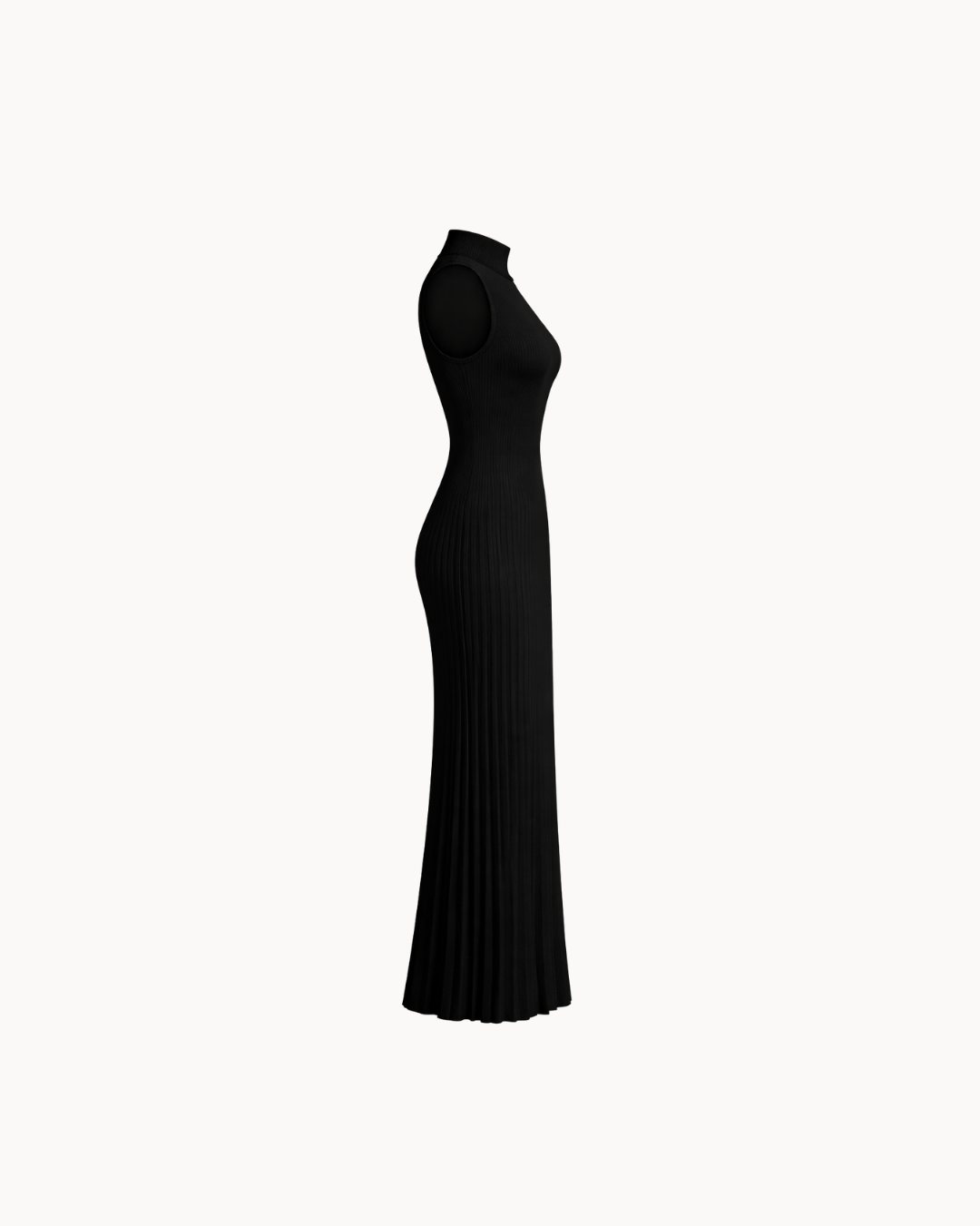 Robe col roulé Serena - Noir