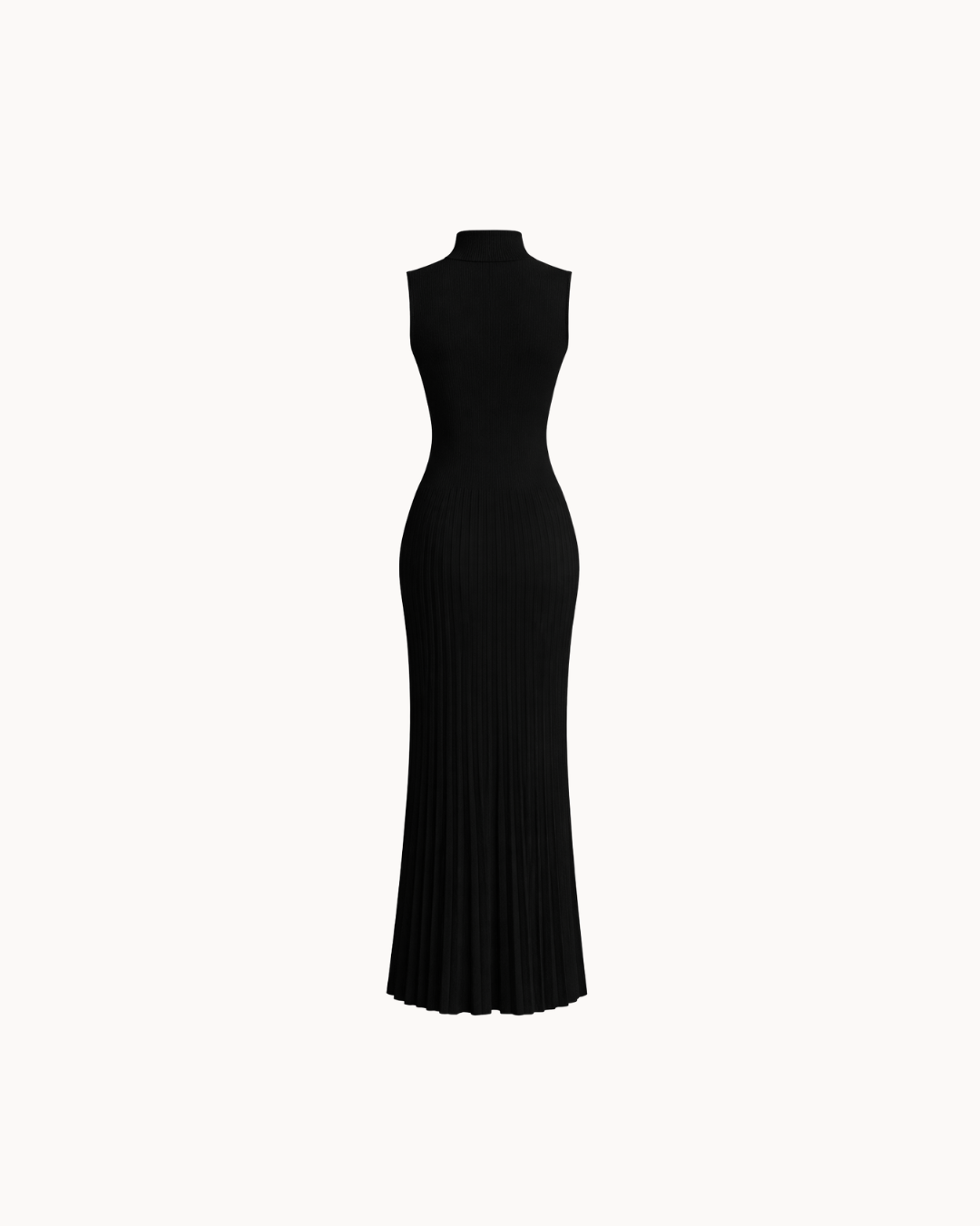 Robe col roulé Serena - Noir
