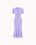 Robe col en V Violette - Lilas