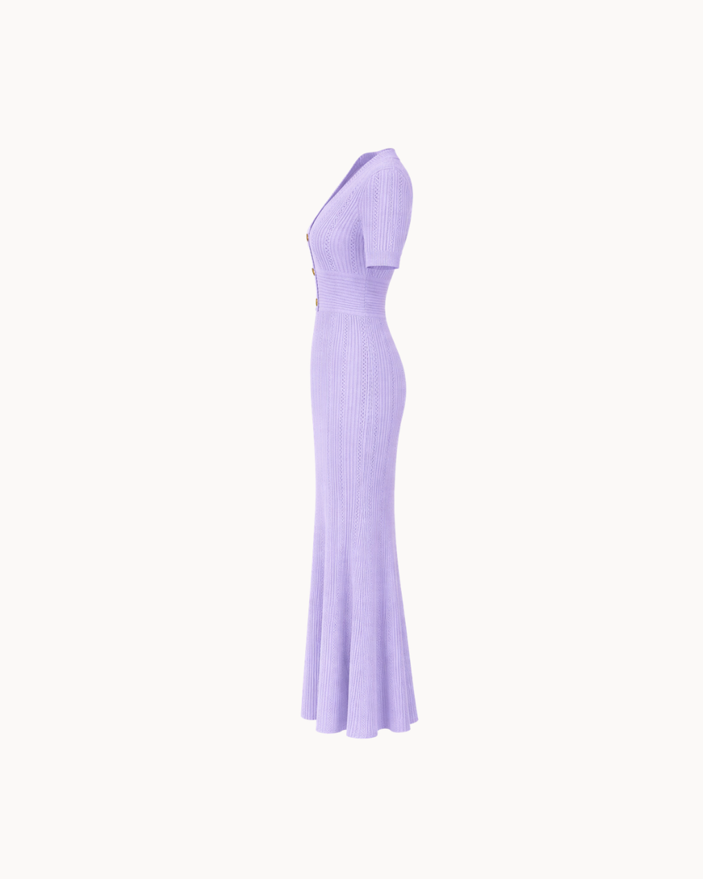 Robe col en V Violette - Lilas