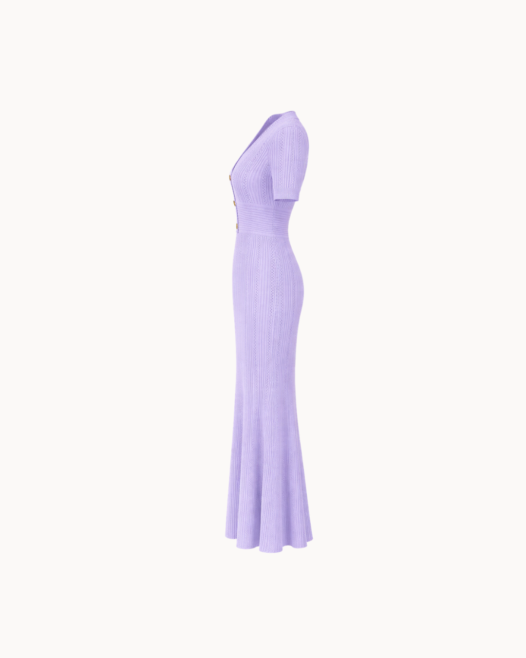 Robe col en V Violette - Lilas