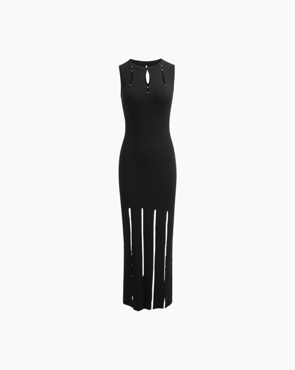 Élan Beaded Maxi Dress - Noir