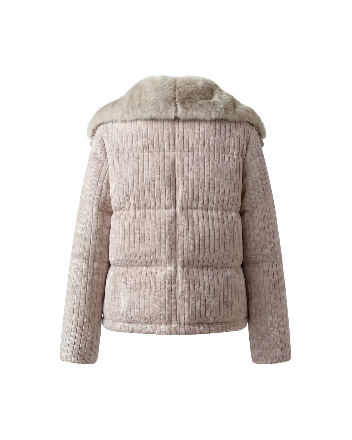 Cloud Corduroy Mink Jacket - Nude
