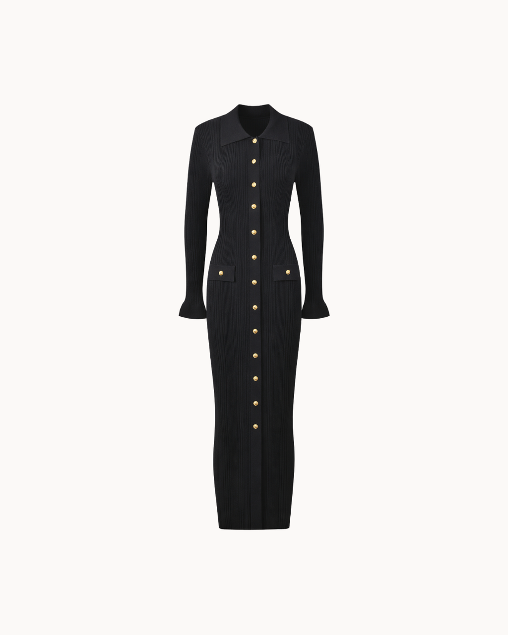 Robe midi Margaux - Noir