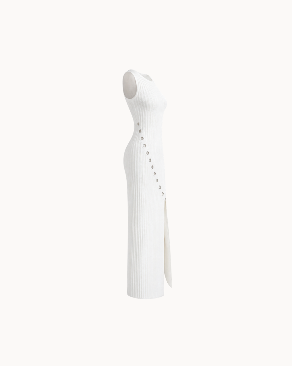 Robe sculpturale Cleo – Ivoire