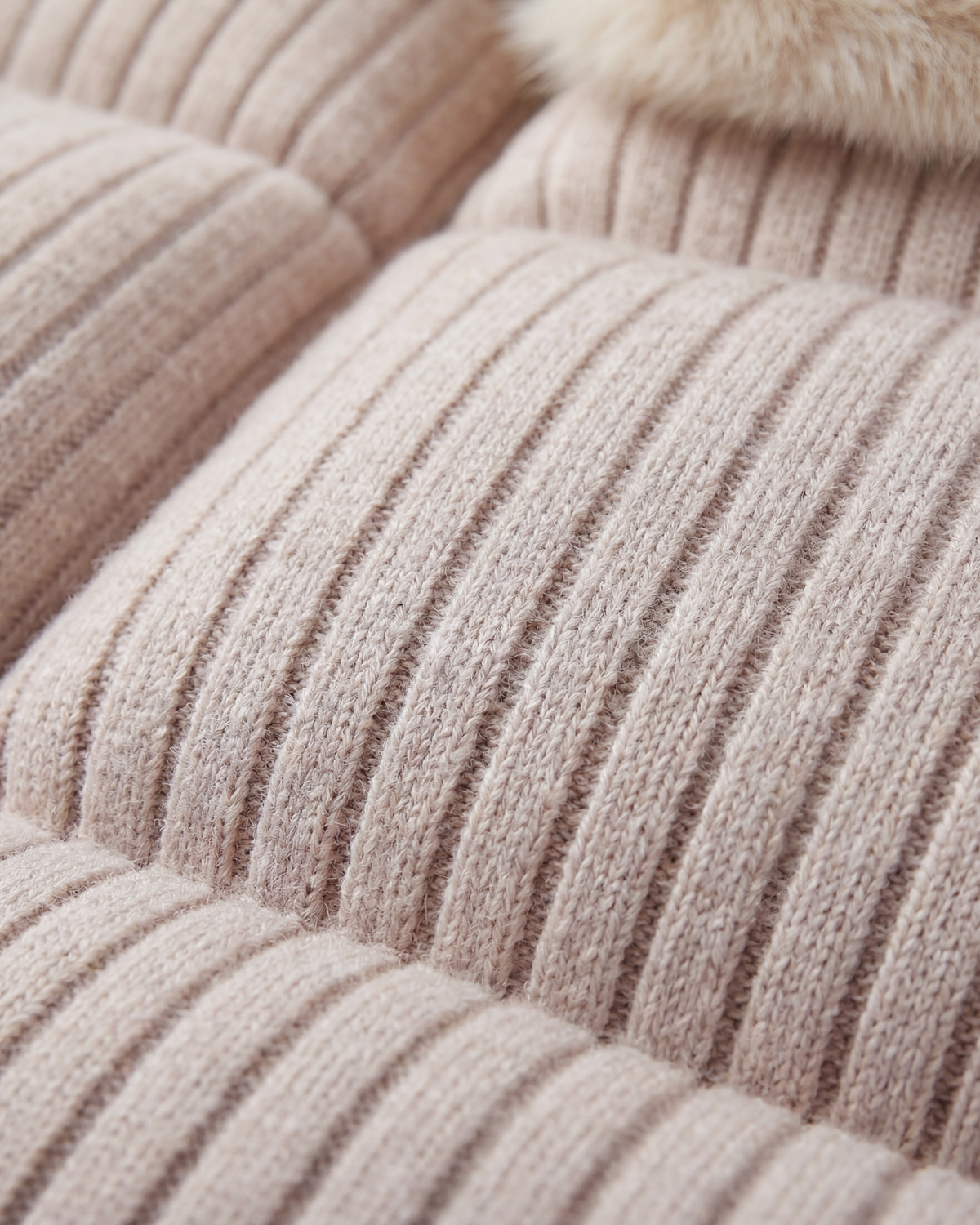 Cloud Corduroy Mink Jacket - Nude