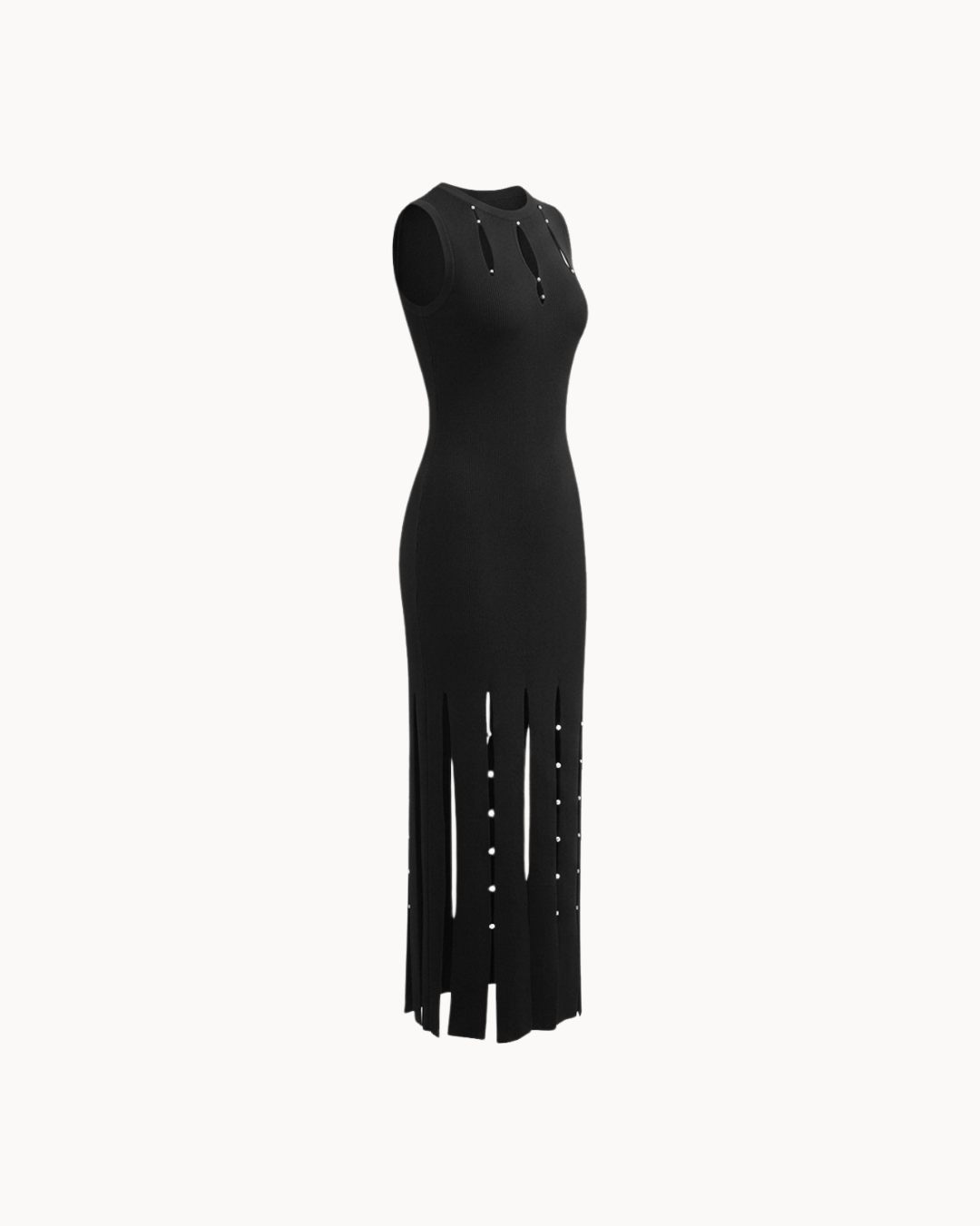 Élan Beaded Maxi Dress - Noir