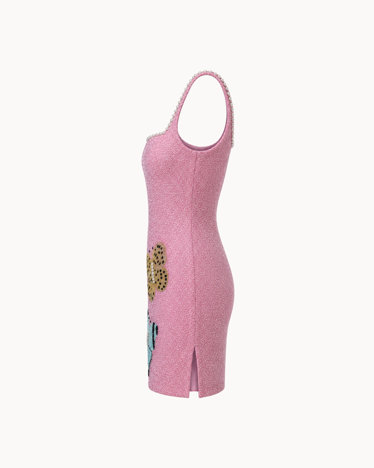 Butterfly Blush Embellished Mini Dress