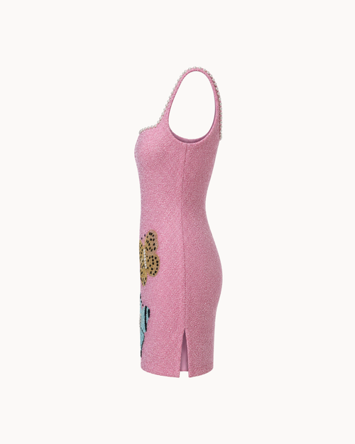 Robe courte ornée Butterfly Blush