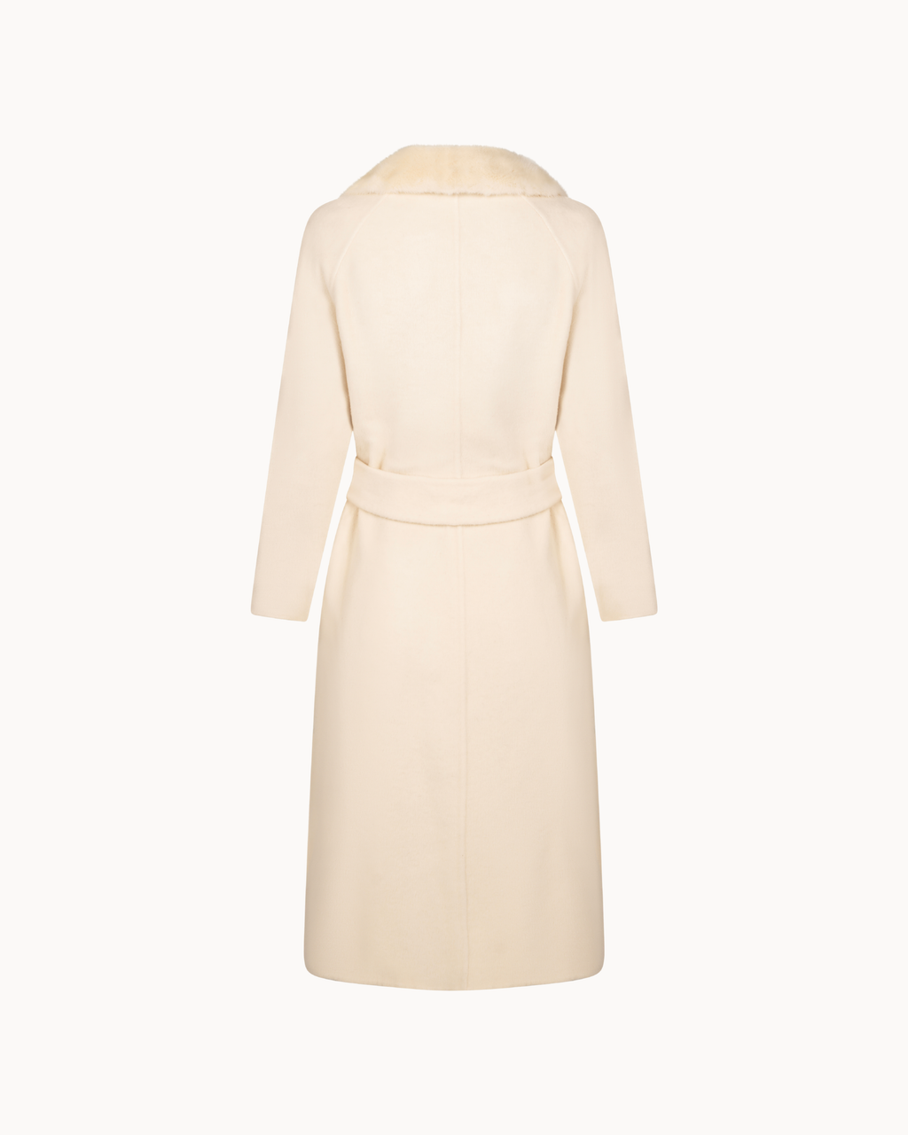 Ivory Layal Mink Collar Coat