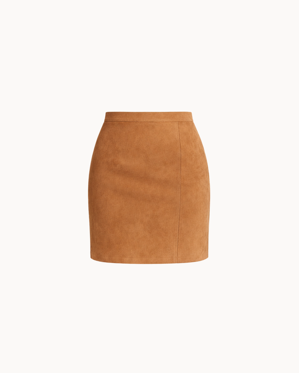 Mini-jupe en suède Linea - Caramel