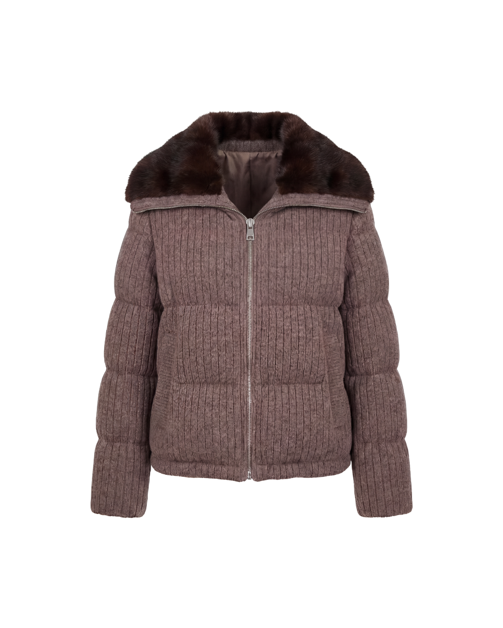 Cloud Corduroy Mink Jacket - Chocolate