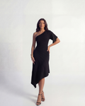 Demi Asymmetric Dress - Black