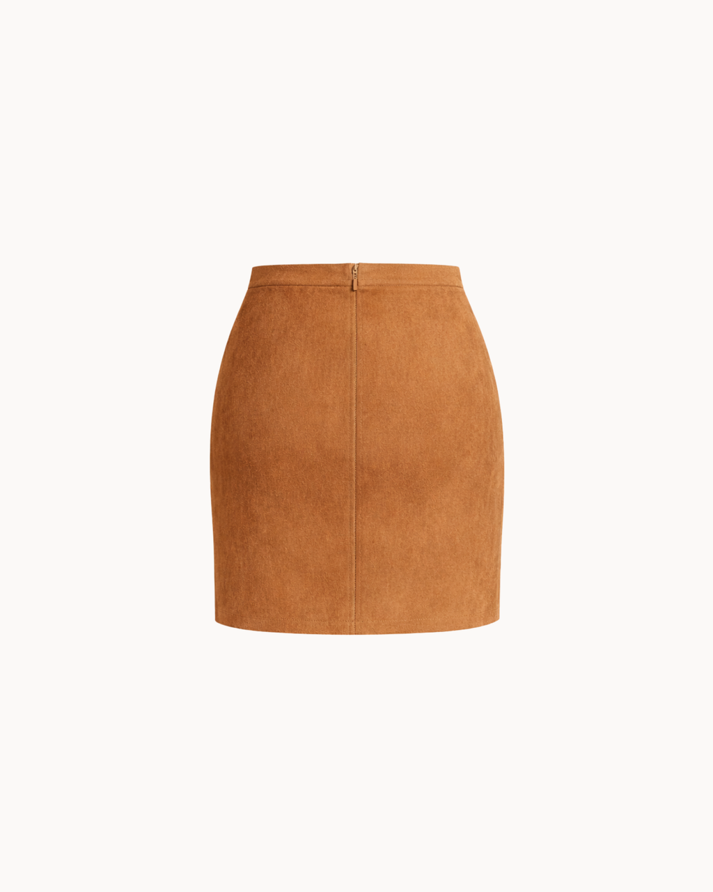 Mini-jupe en suède Linea - Caramel