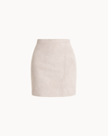 Linea Suede Mini Skirt - Stone