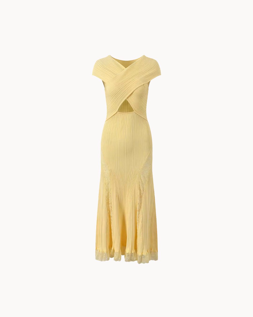 Robe longue Solea en maille sculptante