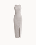 Robe en daim sculptée