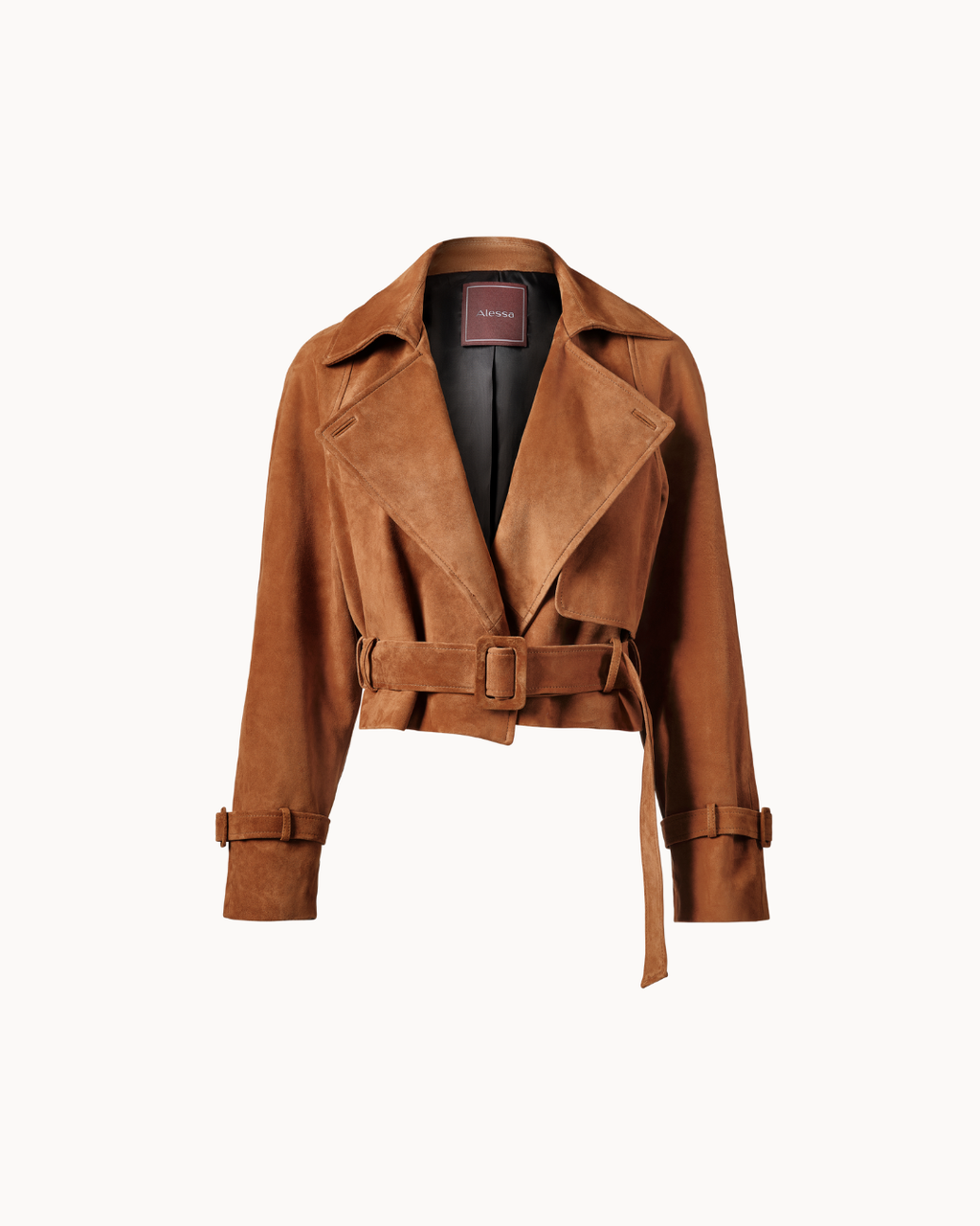 Blouson Sculpt en suède - Marron