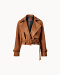 Blouson Sculpt en suède - Marron