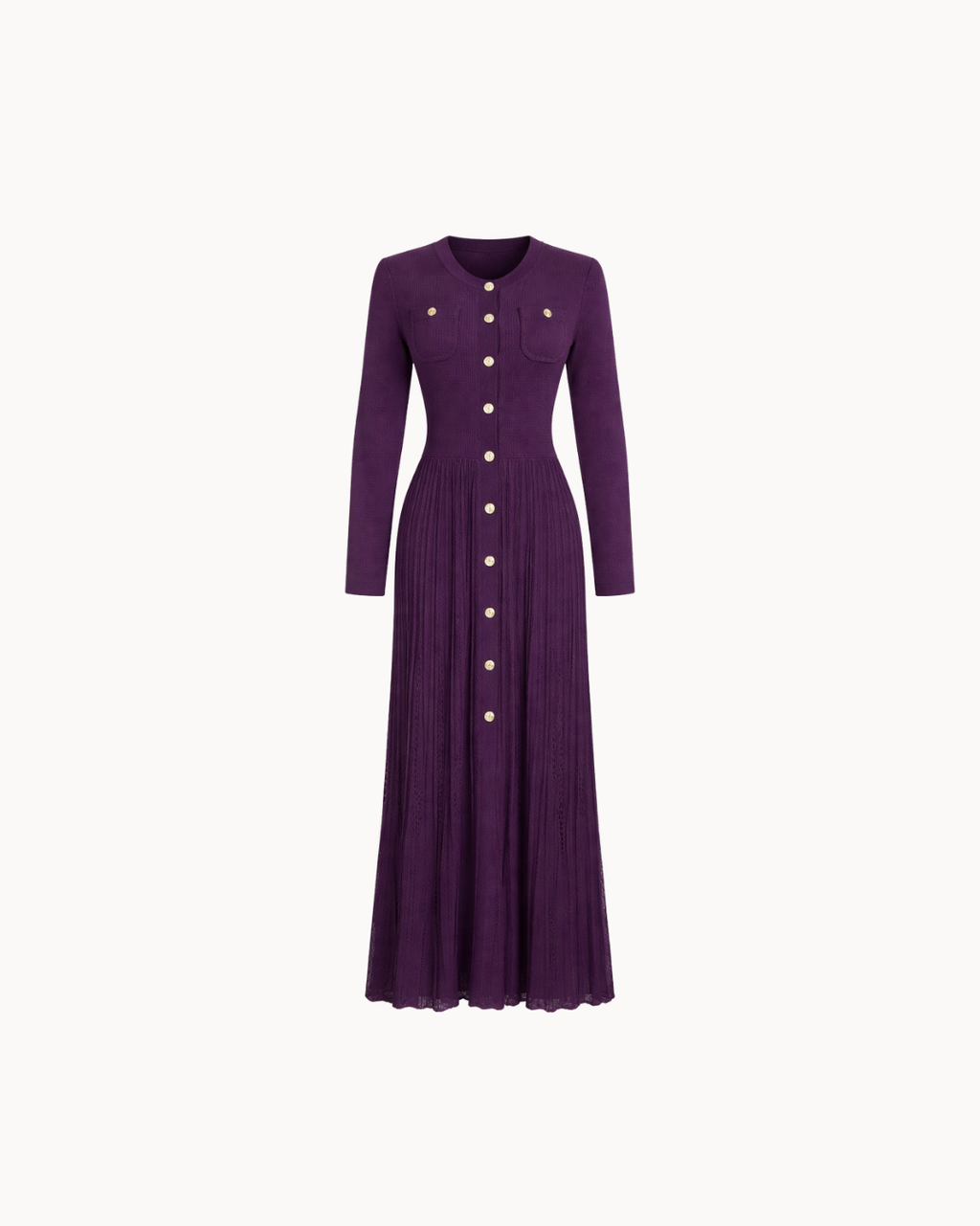 Robe boutonnée Simone - Prune