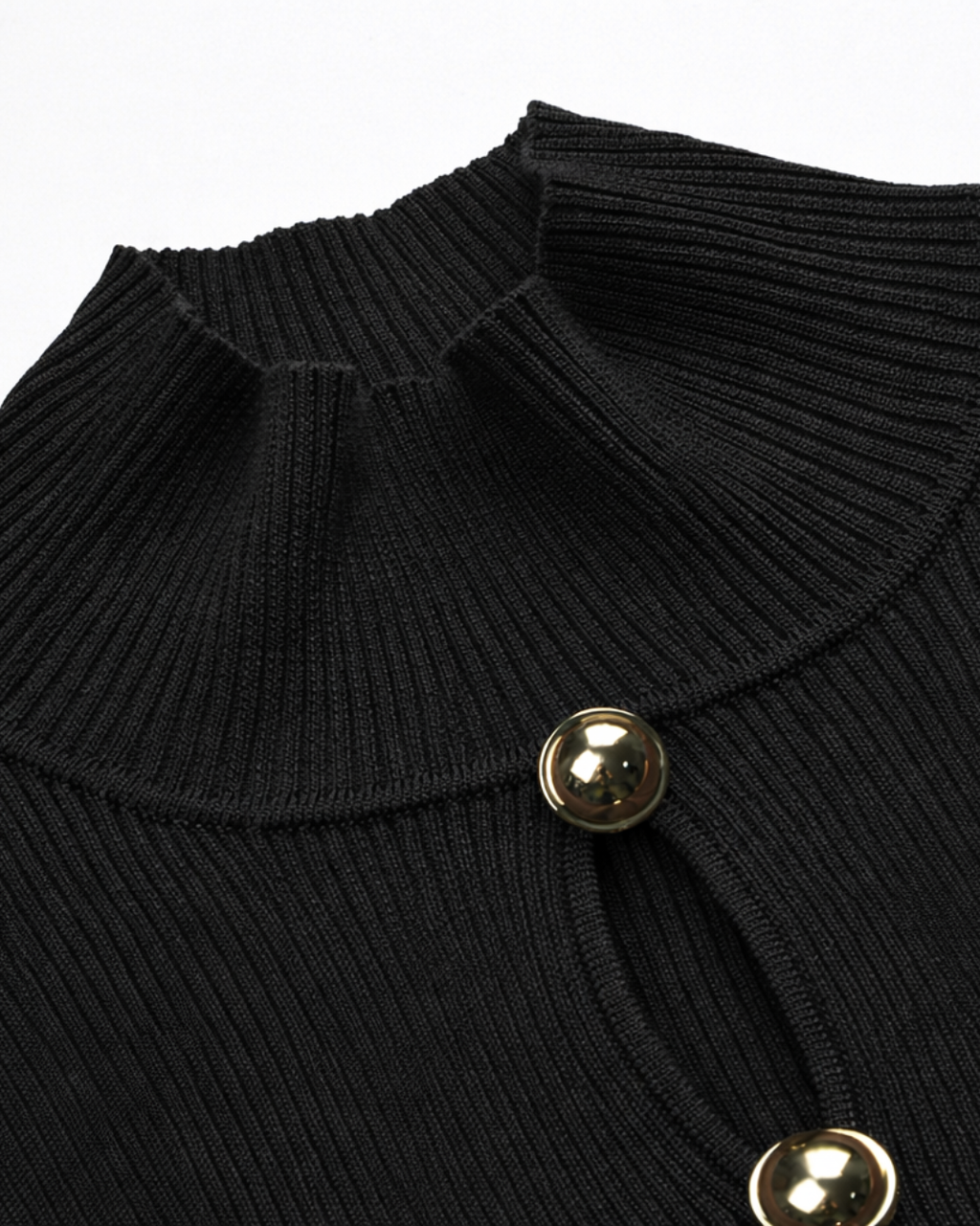 Haut en maille boutonné Sculpt - Noir