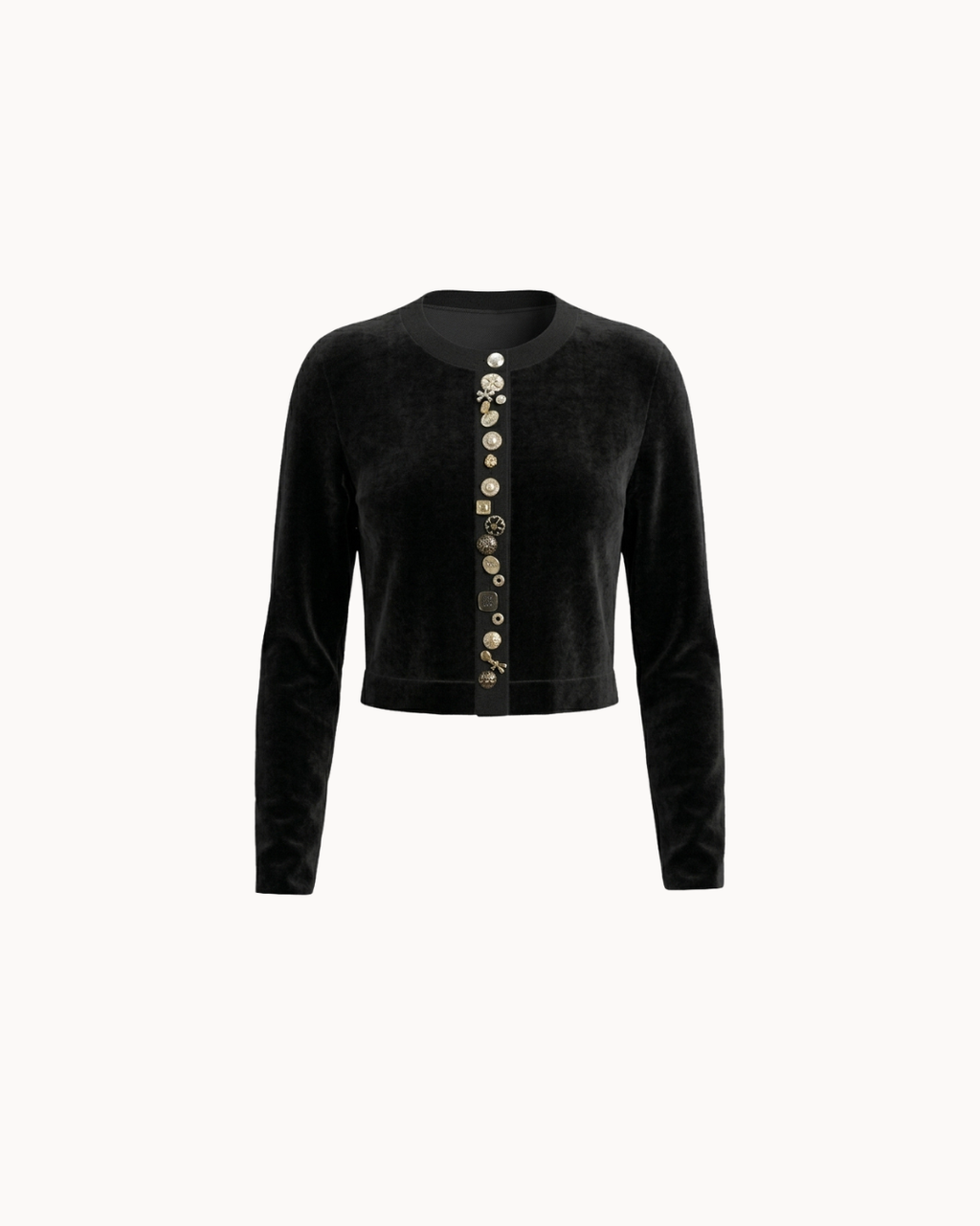 Héritage Button Cardigan - Noir