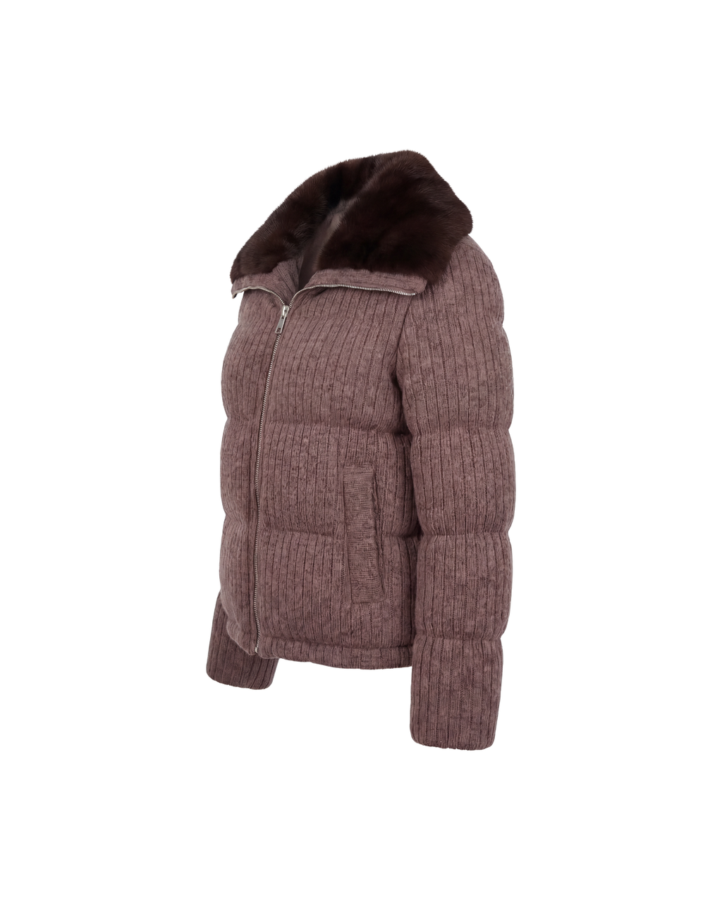 Cloud Corduroy Mink Jacket - Chocolate