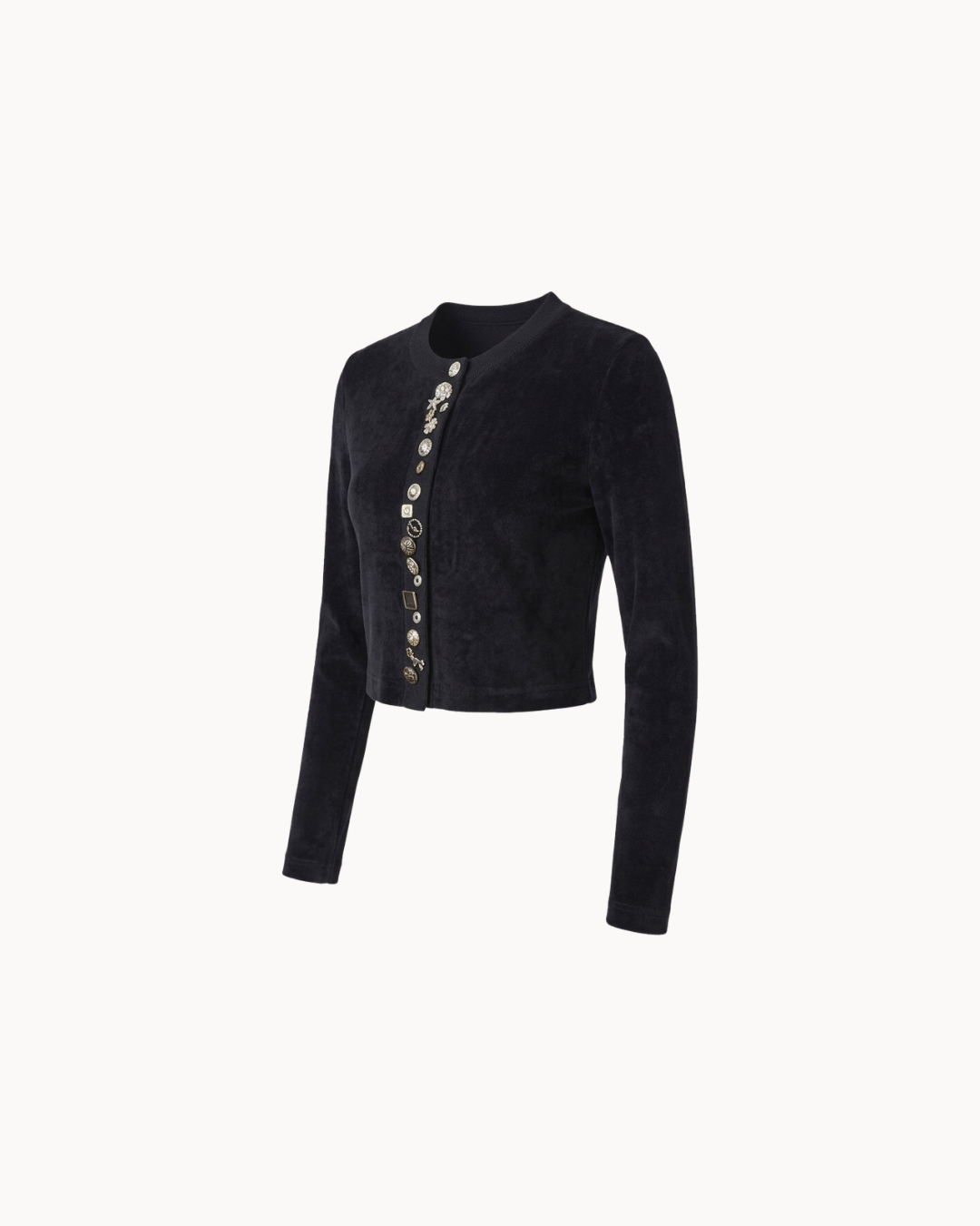 Héritage Button Cardigan - Noir