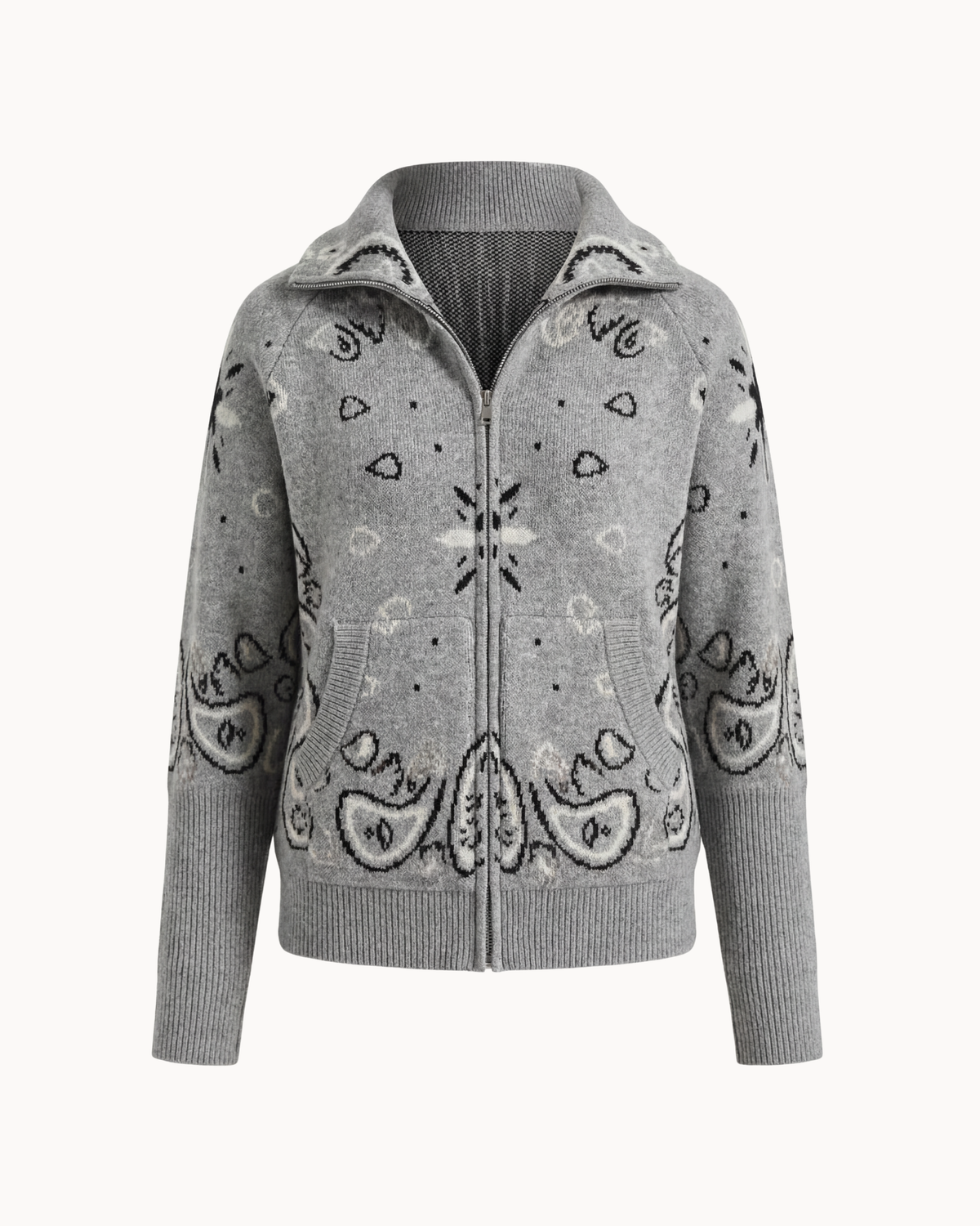Adelé Heritage Knit – Heather Grey