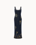 Midnight Garden Beaded Column Gown