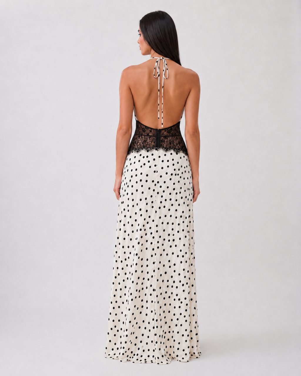 Dianah Lace And Satin Maxi Dress