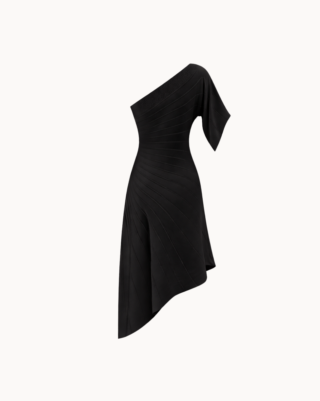 Demi Asymmetric Dress - Black
