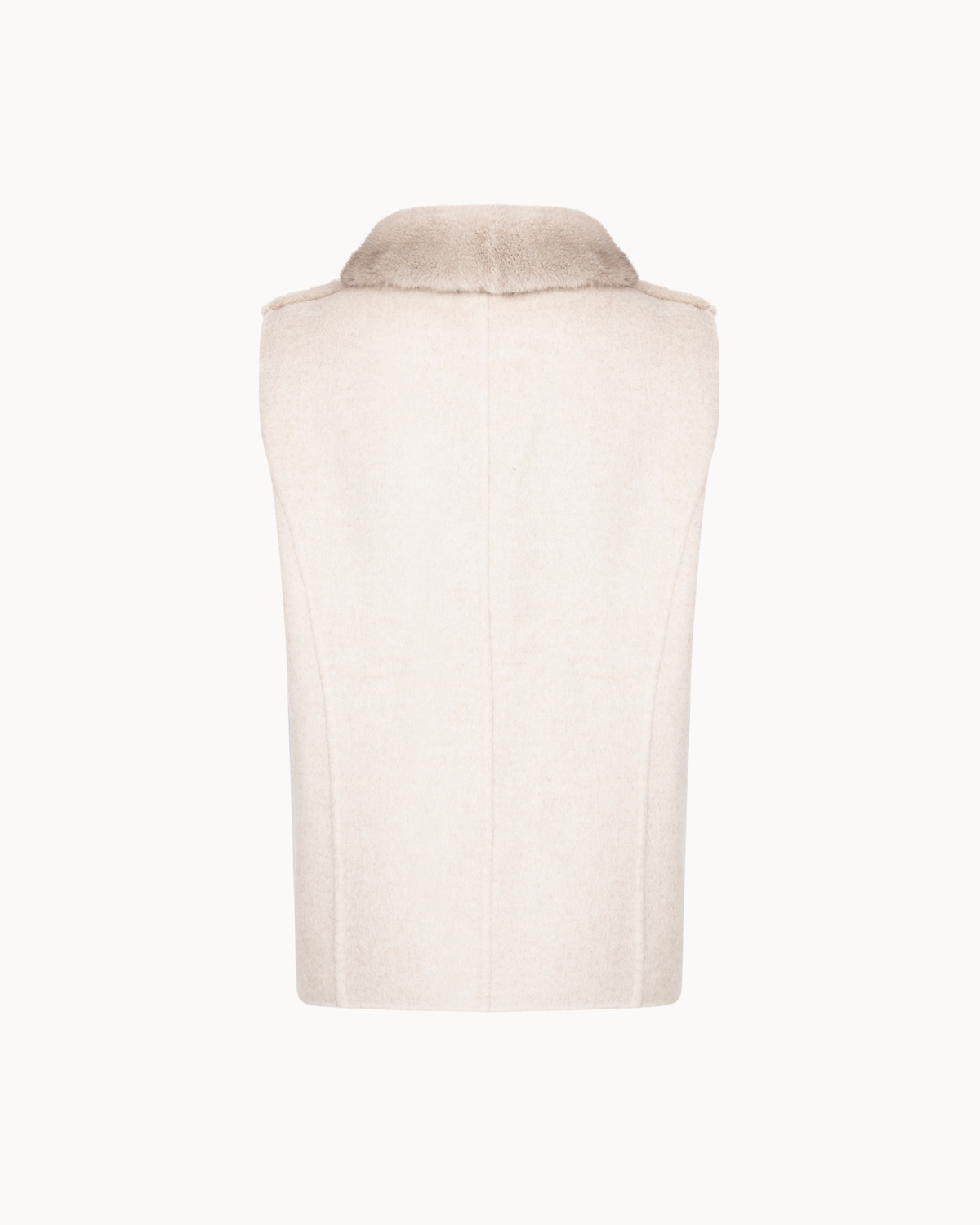 Luna Mink Fur Vest - Cream