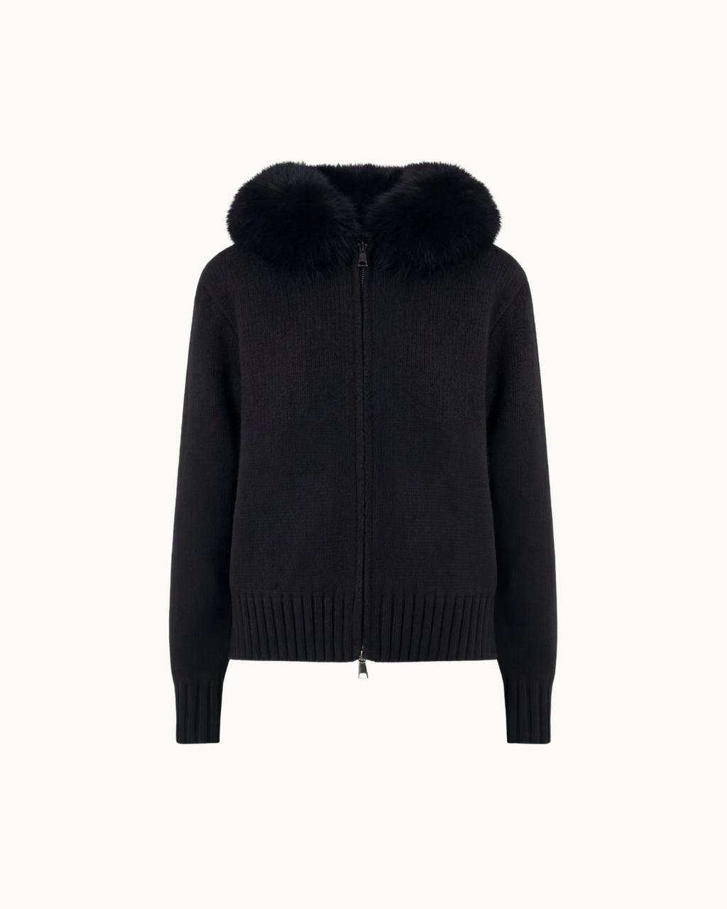 Faux Fur Jacket - Black