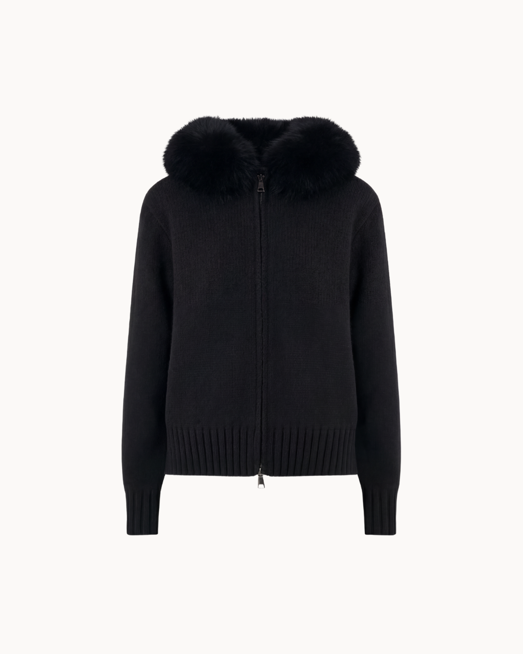 Faux Fur Jacket - Black