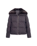 Cloud Corduroy Mink Jacket - Charcoal