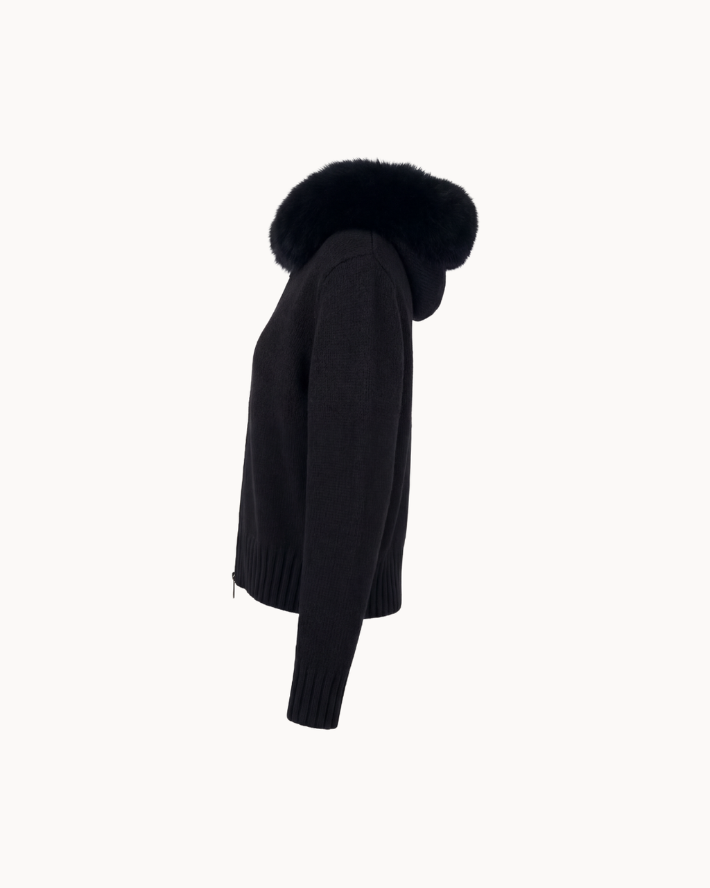 Faux Fur Jacket - Black