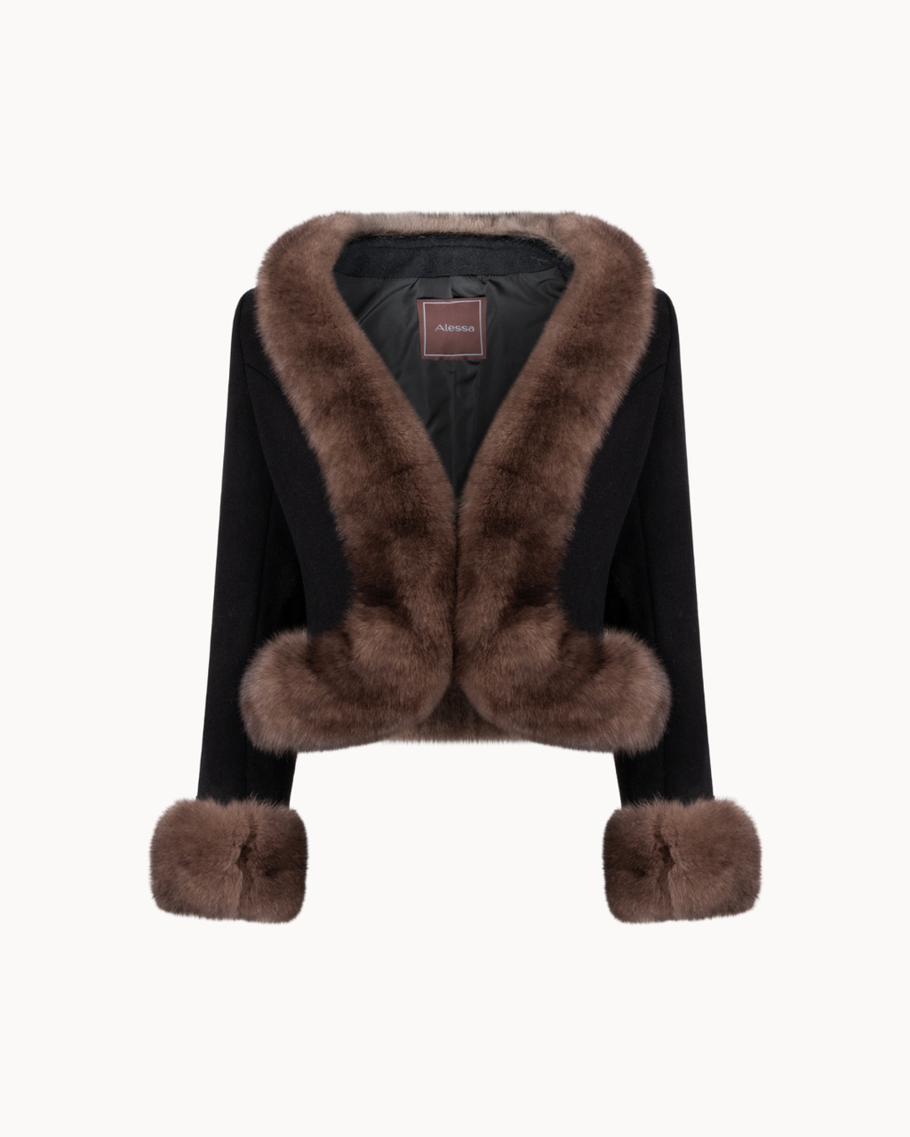 Noir Fur Wool Jacket