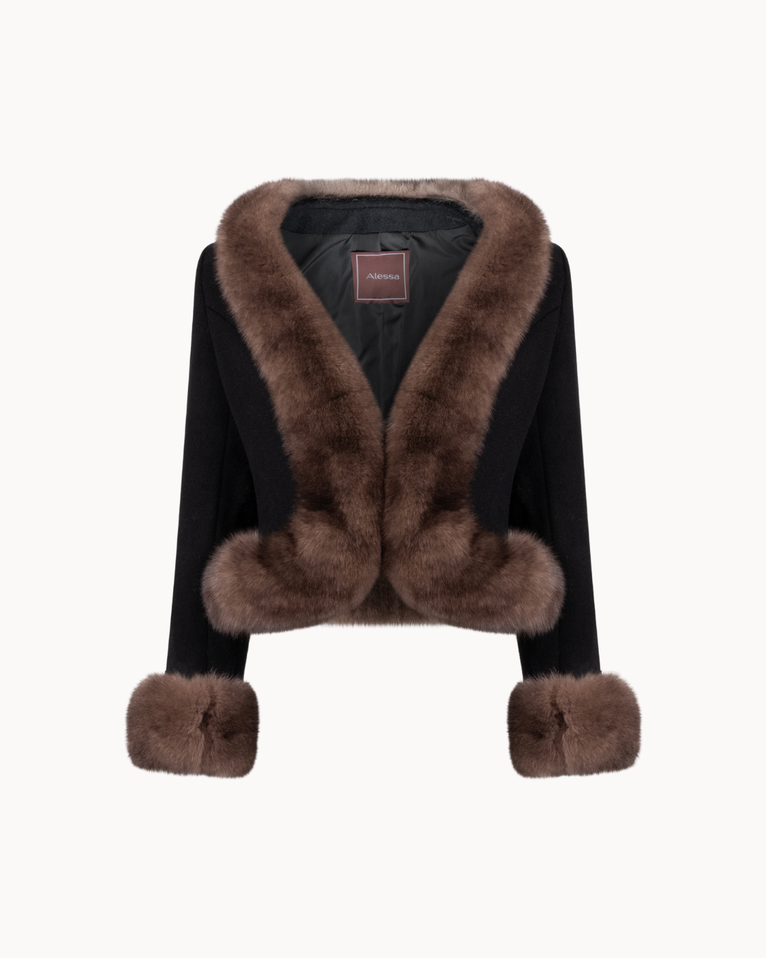 Noir Fur Wool Jacket