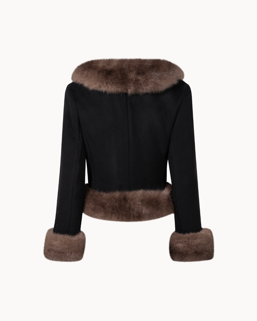 Noir Fur Wool Jacket