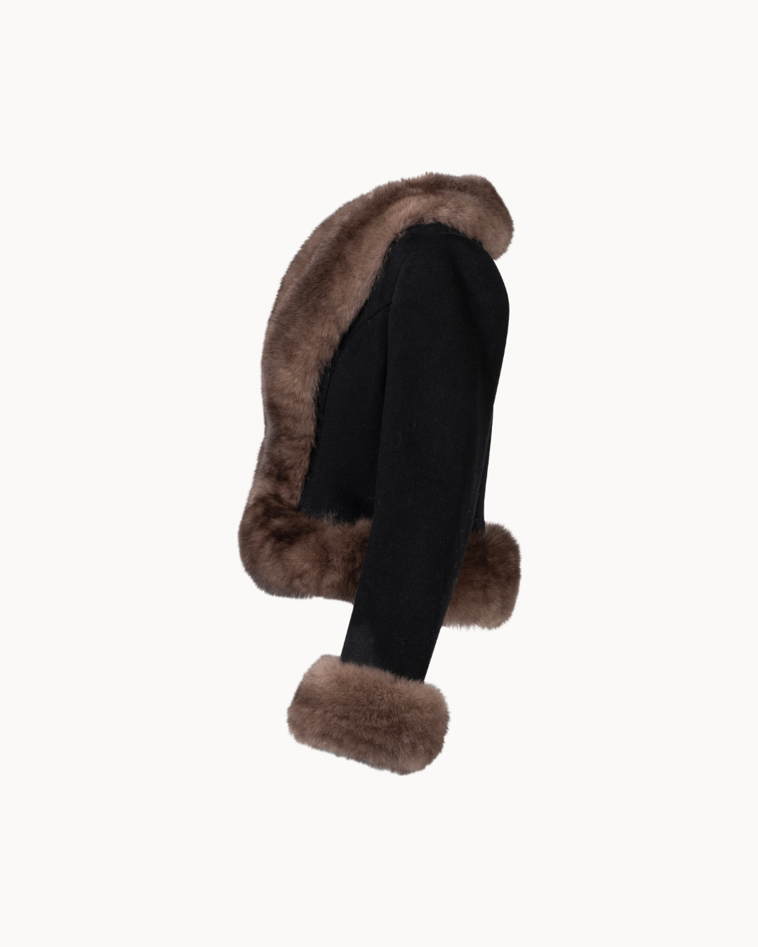 Noir Fur Wool Jacket