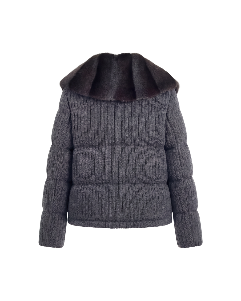 Cloud Corduroy Mink Jacket - Charcoal