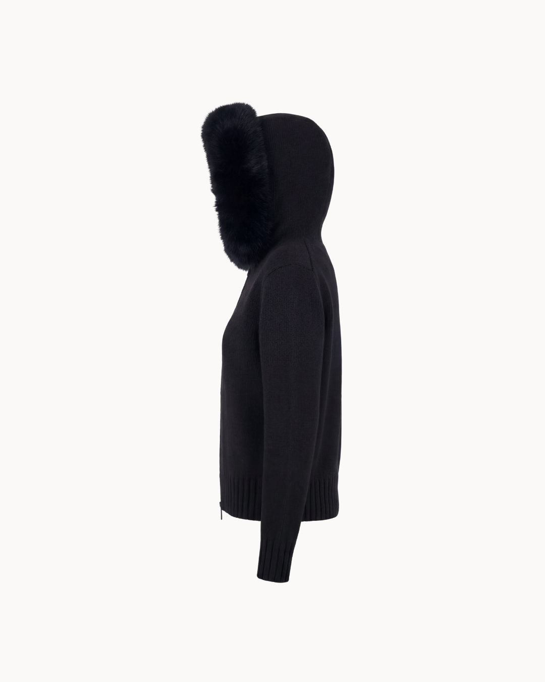 Faux Fur Jacket - Black