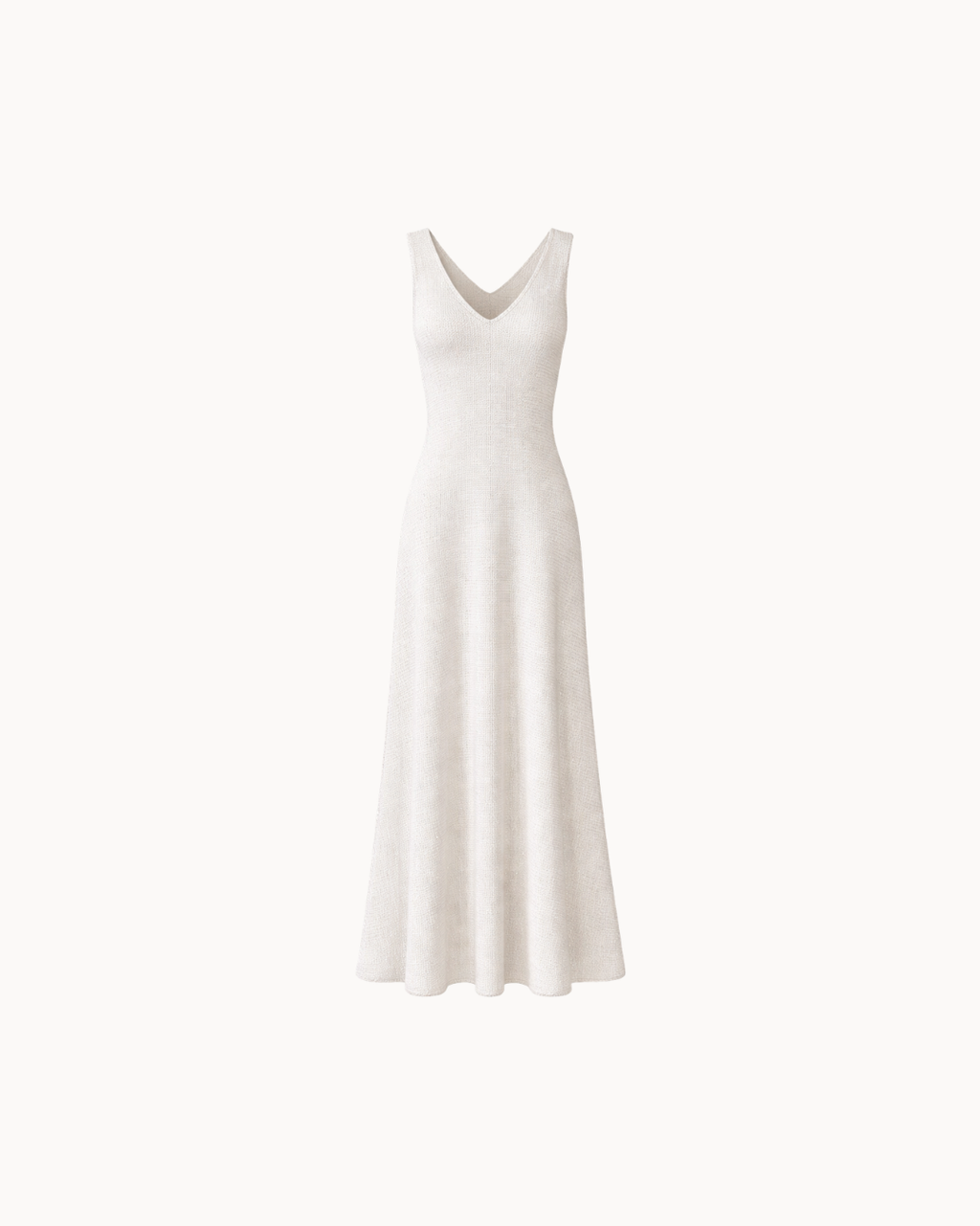 Robe Col V Luna - Ivoire