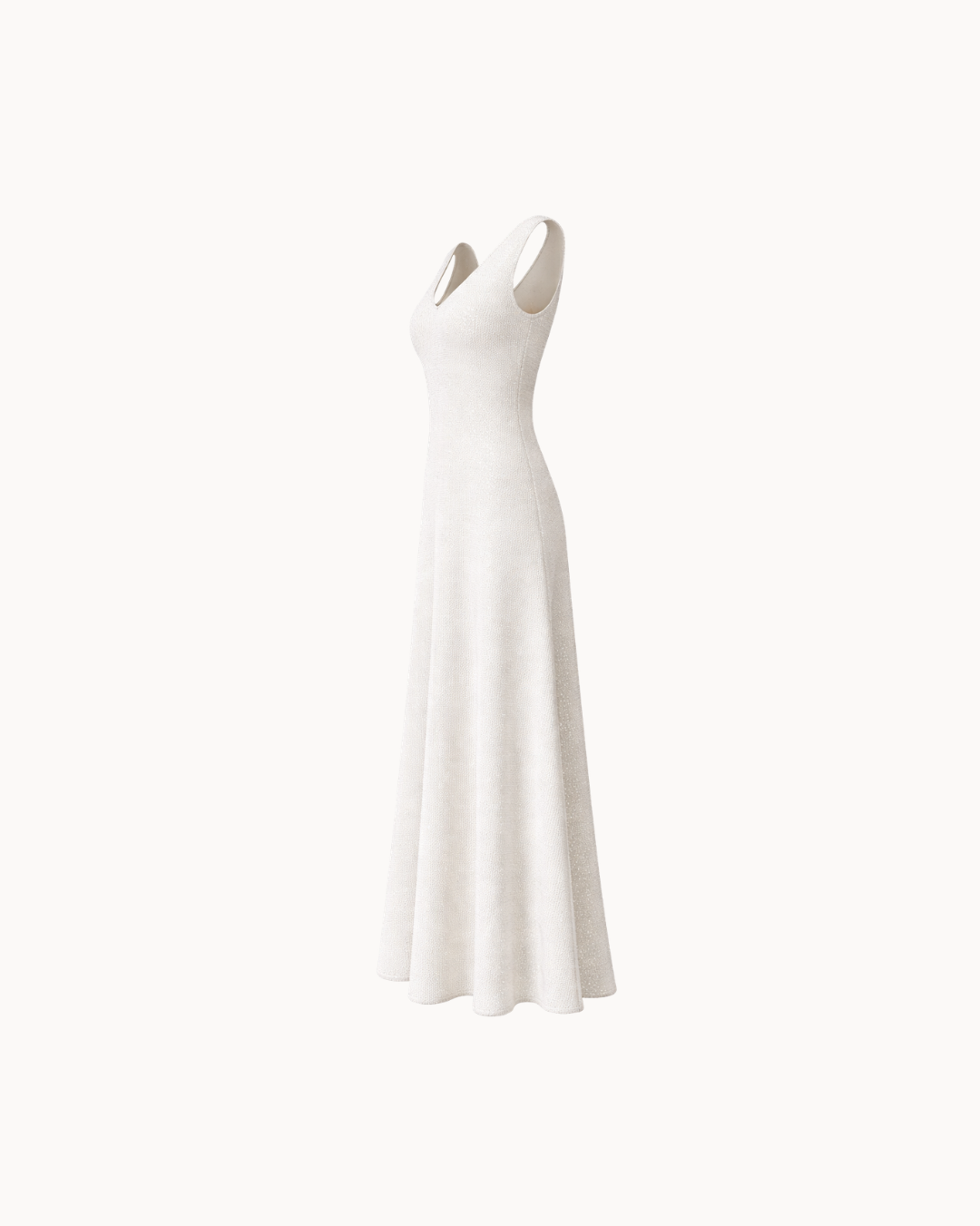 Luna V-Neck Dress - Ivory