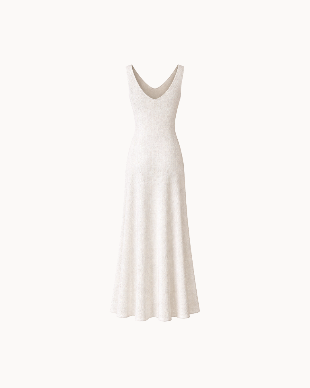 Luna V-Neck Dress - Ivory