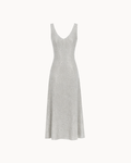 Robe col V Luna - Argent