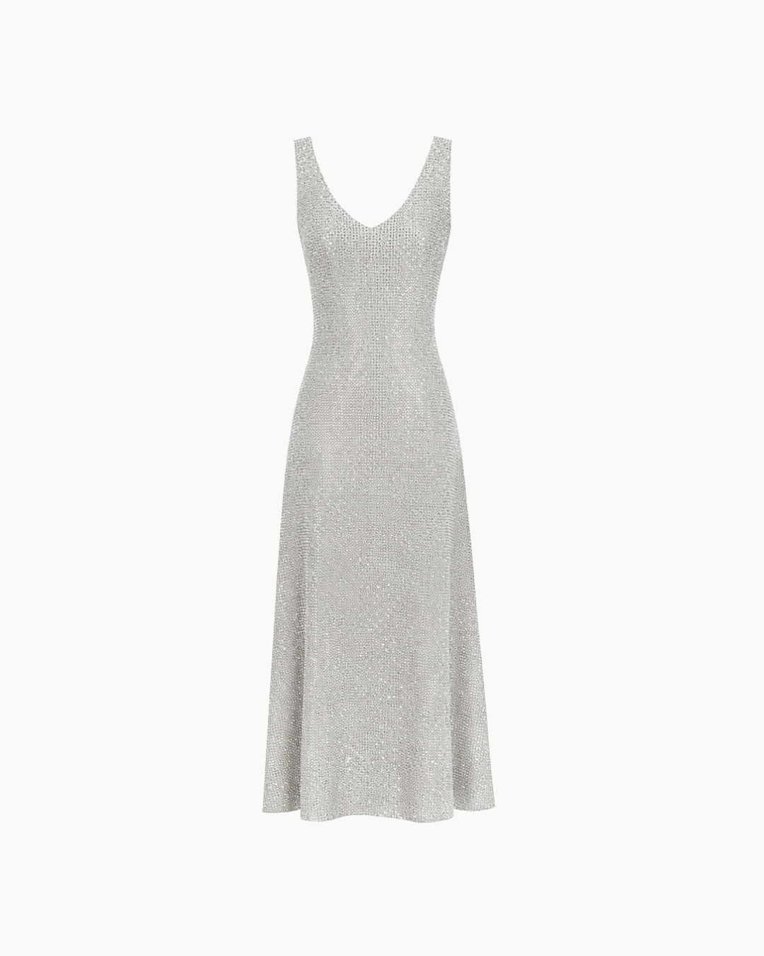 Luna V-Neck Dress - Silver